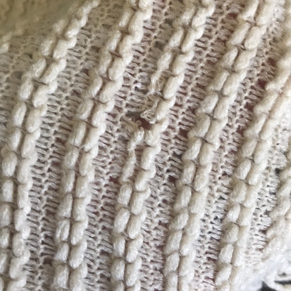 creamy tan boho chic cozy poncho with fringe🌻🍂 - Picture 6 of 8